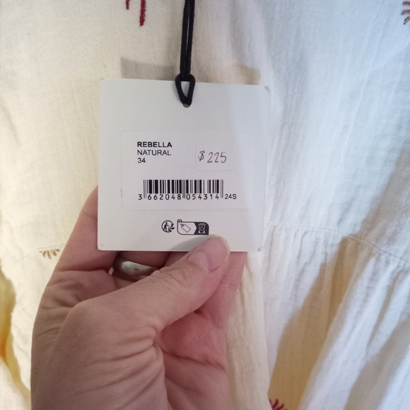 Michael Kors Cream Midi Dress with Multicolor Embroidery - Picture 4 of 5